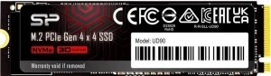 M.2 NVMe SSD 1.0TB Silicon Power UD90, Interface: PCIe4.0 x4 / NVMe1.4, M2 Type 2280 form factor, Sequential Reads 5000 MB/s / Writes 4800 MB/s, Random R/W: 570/600K IOPS, MTBF 1.5mln, HMB, SLC Cache, E2E Data Protection, LDPC, Phison E21T, 600TBW, 3D NAN 