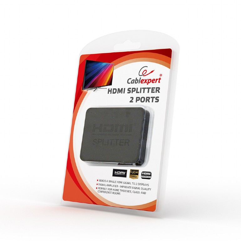 Splitter Cablexpert - DSP-2PH4-03, HDMI splitter, 2 ports photo 3