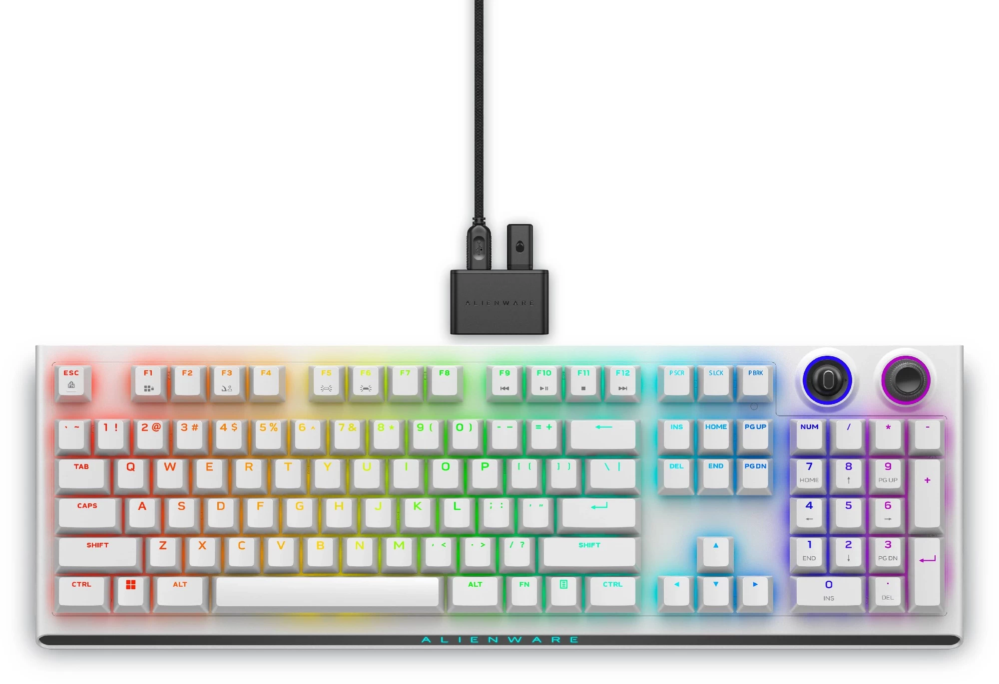 Трехрежимная беспроводная игровая клавиатура Dell Alienware AW920K / CHERRY MX Red/ Lunar Light photo 1