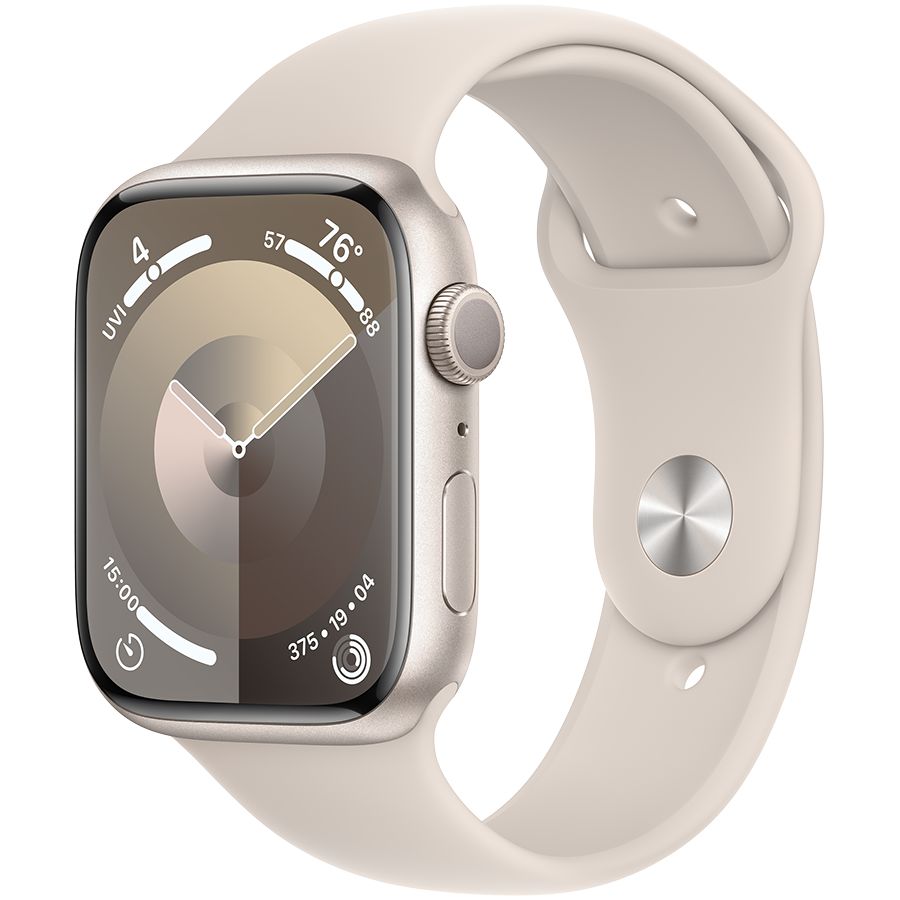 Smart watch Apple Watch Series 9 GPS 45mm Starlight Aluminium Case with Starlight Sport Band - M/L (MR973QI/A) 1 GB 1.9 photo 1 Smart watch Apple Watch Series 9 GPS 45mm Starlight Aluminium Case with Starlight Sport Band - M/L (MR973QI/A) 1 GB 1.9 photo 1