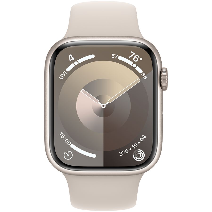 Smart watch Apple Watch Series 9 GPS 45mm Starlight Aluminium Case with Starlight Sport Band - M/L (MR973QI/A) 1 GB 1.9 photo 2