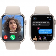 Smart watch Apple Watch Series 9 GPS 45mm Starlight Aluminium Case with Starlight Sport Band - M/L (MR973QI/A) thumbnav 6