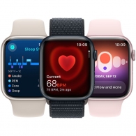 Smart watch Apple Watch Series 9 GPS 45mm Starlight Aluminium Case with Starlight Sport Band - M/L (MR973QI/A) thumbnav 7