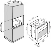Cuptor electric incorporabil Miele H2661B, 76 l, A thumbnav 2