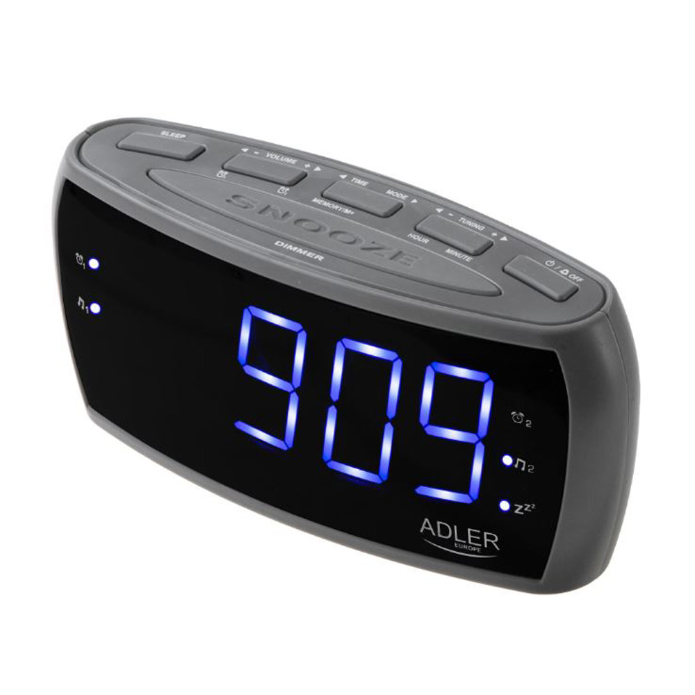 Радиочасы Adler AD1121s Цифровой / Black/Silver / Моно photo 2