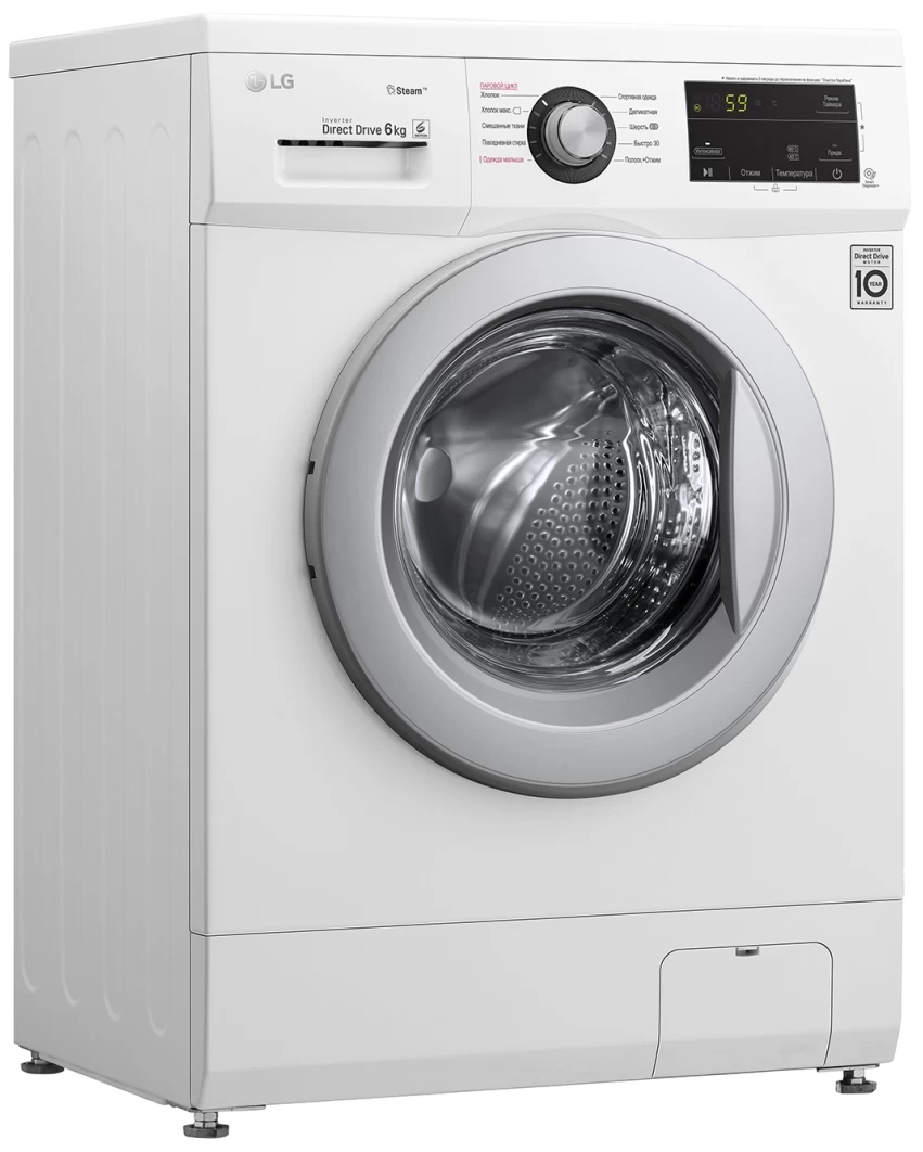 Стиральная машина LG F2J3NS1W 6 кг / 1200 об/мин / A+++ / Белый photo 2