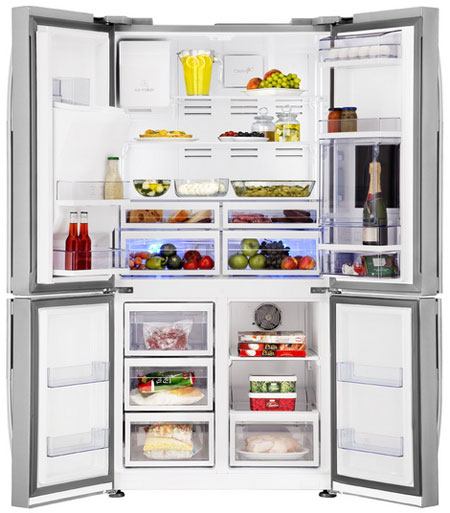 Frigider Side-by-Side Beko GNE134751X / 750 l / 185 cm / A+ / Gri photo 2