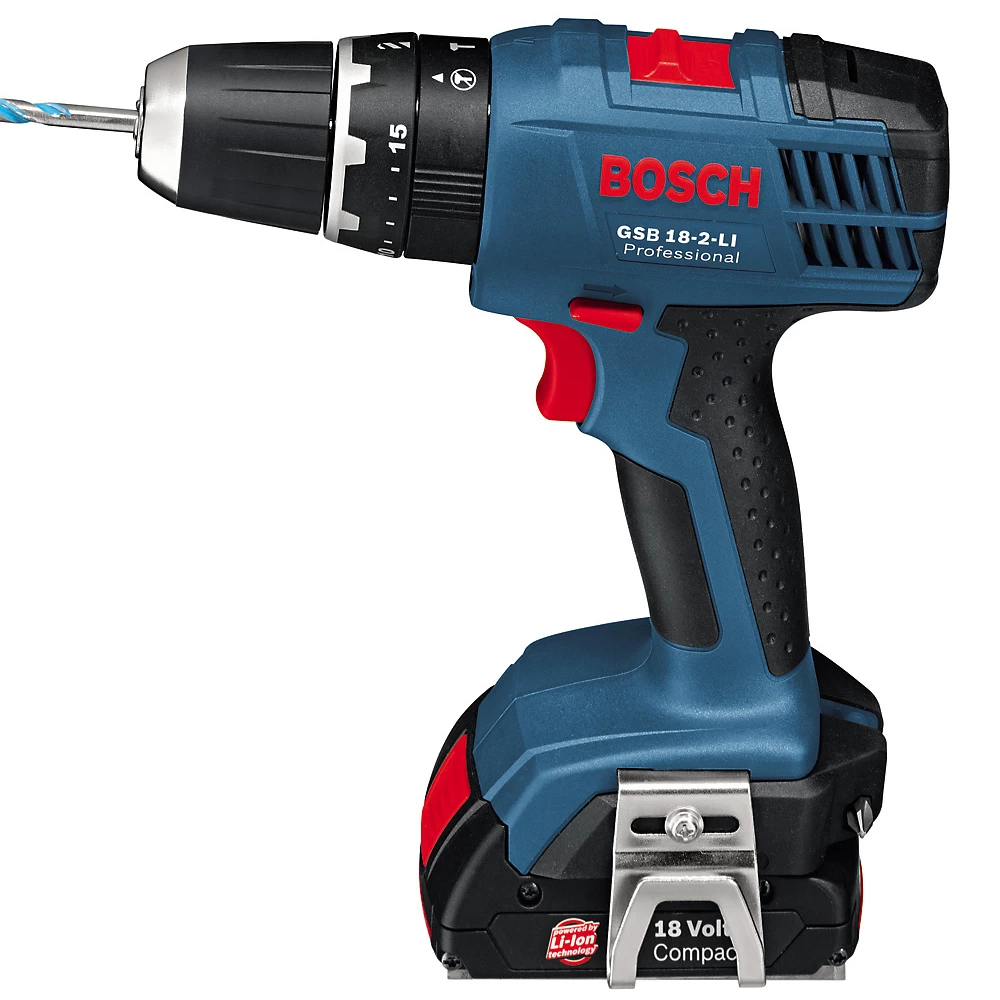 Аккумуляторная дрель-шуруповерт Bosch GSB 18-2-LI Plus 06019E7120 photo 1