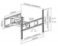 Кронштейн ТВ Brateck LPA52-463 thumbnav 3