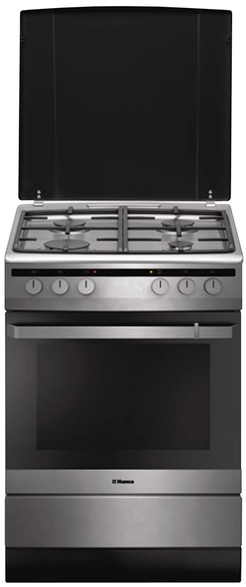 Газовая плита Hansa FCMX68020 / 4 конфорок / 60 см / Нержавеющая сталь photo 1