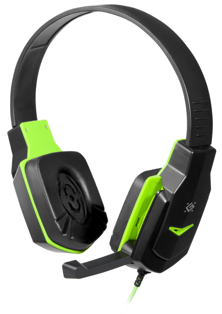 Căști Defender Warhead Negru cu verde Cu fir / Gaming / Negru cu verde photo 2