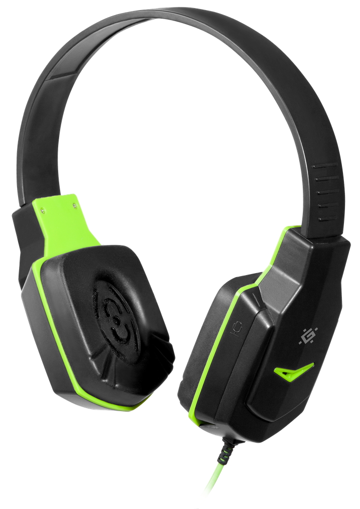 Căști Defender Warhead Negru cu verde Cu fir / Gaming / Negru cu verde photo 3