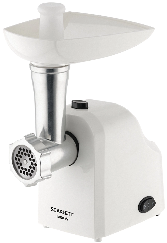 Tocator carne cu cilindru rotativ Scarlett SCMG45M20, 2 kg/min, 1800 W, Alb photo 1