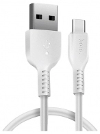 Cable  USB to USB-C  HOCO “X20 Flash”,  2m,  White, up to 2.0A, Charching Data Cable, Outer material: PVC 