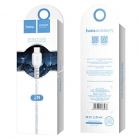 Cable  USB to USB-C  HOCO “X20 Flash”,  2m,  White, up to 2.0A, Charching Data Cable, Outer material: PVC thumbnav 2