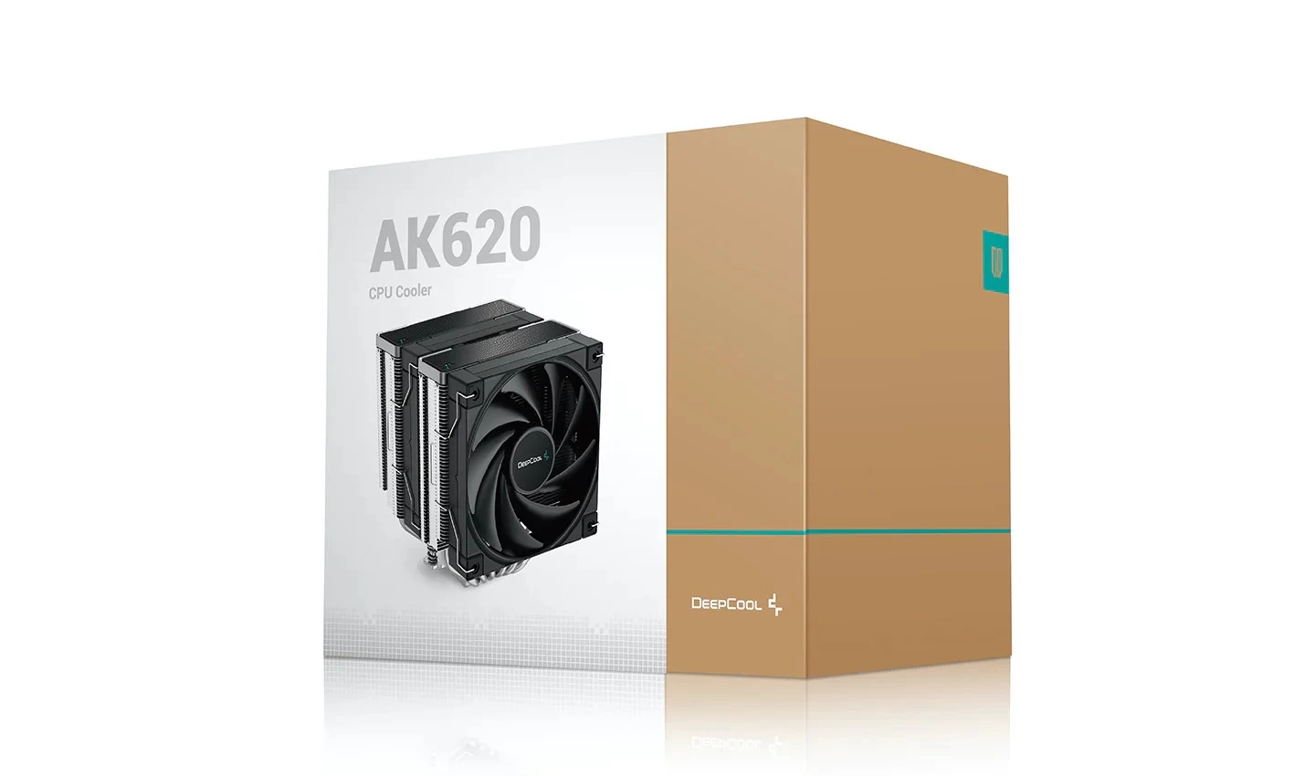 DEEPCOOL Cooler ”AK620”, Socket LGA2066/2011/1851/1700/1200/115x &amp; AM5/AM4, Dual-Tower, up to 260W, 2x FDB FK120 fans: 120x120x25mm, 500~1850 RPM±10%, <28 dB(A), 68.99 CFM, 4-pin PWM, Fluid Dynamic Bearing, 6x 6mm Cooper Heatpipes photo 4