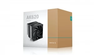 DEEPCOOL Cooler ”AK620”, Socket LGA2066/2011/1851/1700/1200/115x &amp; AM5/AM4, Dual-Tower, up to 260W, 2x FDB FK120 fans: 120x120x25mm, 500~1850 RPM±10%, <28 dB(A), 68.99 CFM, 4-pin PWM, Fluid Dynamic Bearing, 6x 6mm Cooper Heatpipes thumbnav 4