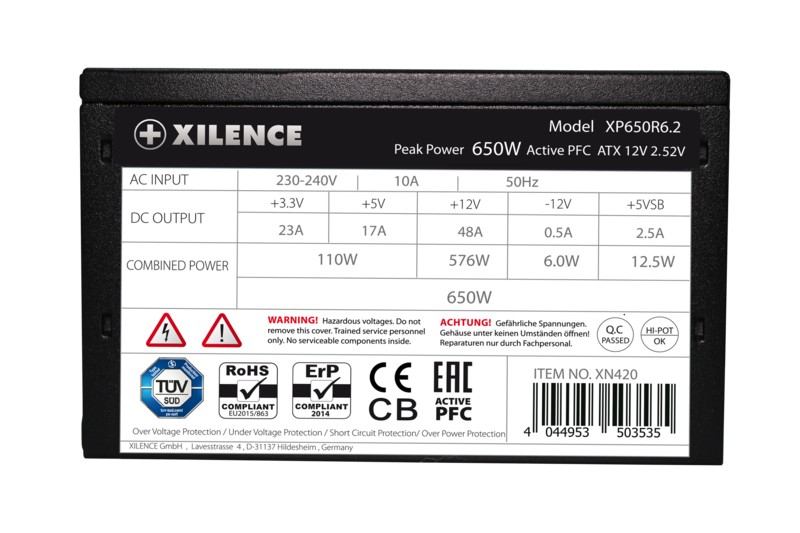 Bloc de alimentare 650W XILENCE ”Performance C” Series,  XP650R6.2 (XN420) photo 5