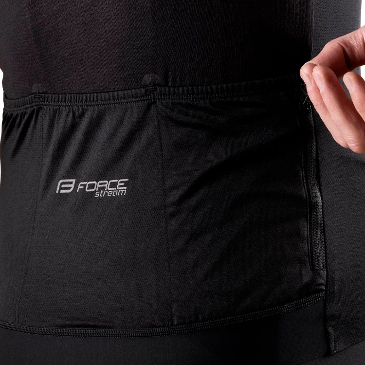 Tricou pentru ciclism Force STREAM short sleeves/Negru photo 4