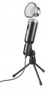 Trust Madell Desk Microphone for PC and laptop, High performance, vintage-style desktop microphone on tripod stand, 2.5m cable with 3.5mm plug 