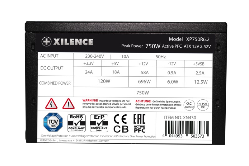 Bloc de alimentare 750W XILENCE ”Performance C” Series,  XP750R6.2 (XN430) photo 6