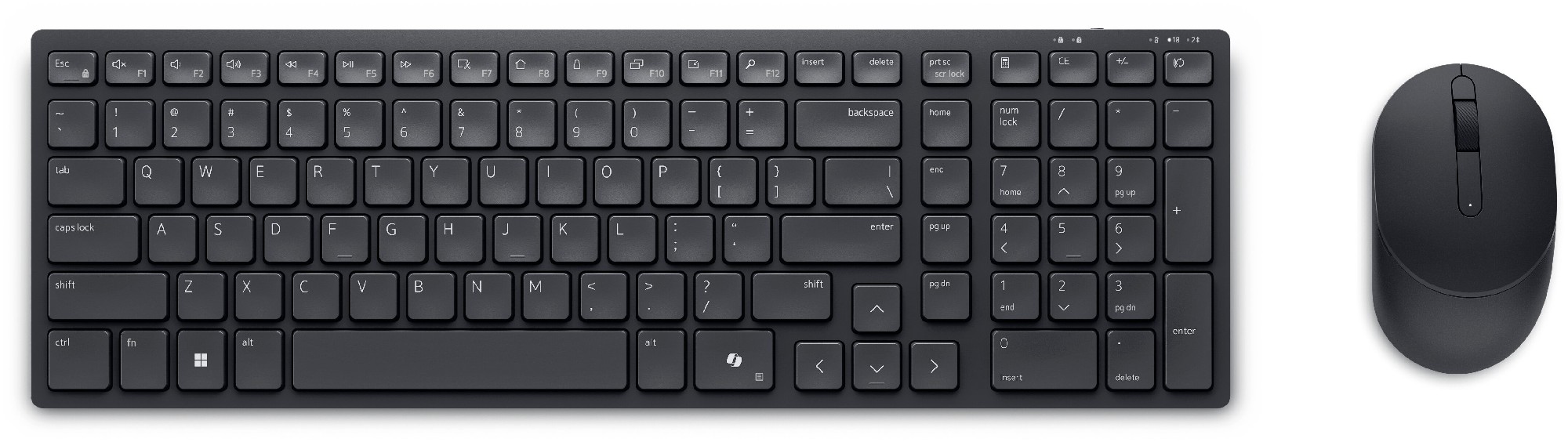 Бесшумная клавиатура и мышь Dell KM555 / Black photo 1