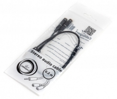 Audio cable 3.5mm - 0.2 m - Cablexpert CCA-417M, 3.5mm 4-pin plug to 3.5mm stereo + microphone sockets adapter cable, allows connecting standard headsets and microphones to tablets, netbooks, ultrabooks etc., Black thumbnav 2