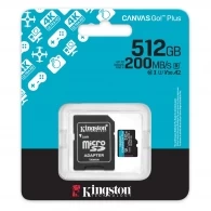 Card de memorie microSD 512GB Kingston Canvas Go Plus Gen 4, A2, up to 200MB/s, + SD adapter 