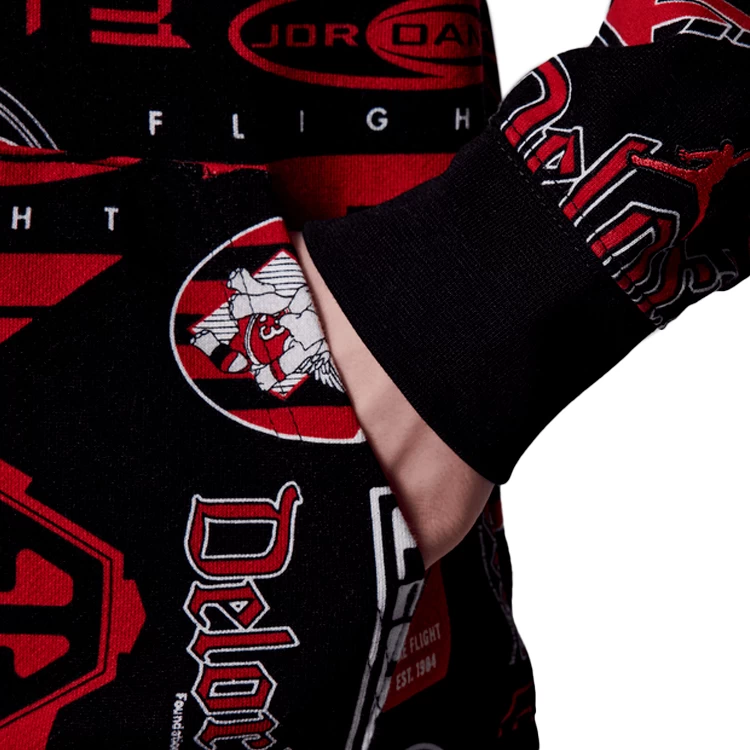 Hanorac Nike JDB MJ ESSENTIALS AOP PO / Barbati / S / Negru photo 4