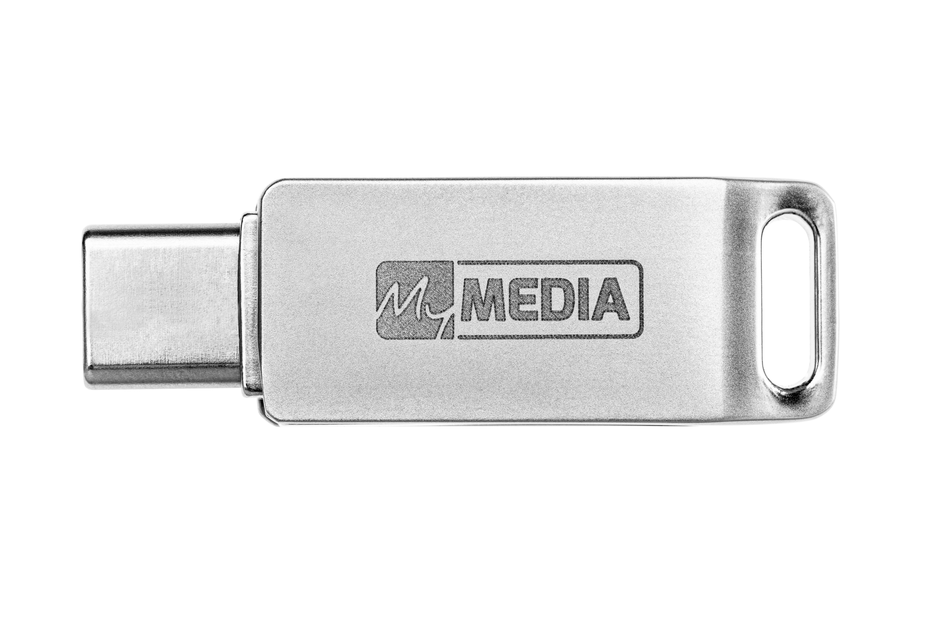 16GB USB3.2 MyMedia (by Verbatim) MyDual USB Drive Metal casing, USB A + USB-C, Strong metal housing with swivel, Reversible connector (Read 80 MByte/s, Write 30 MByte/s) photo 1