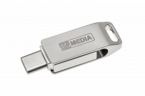16GB USB3.2 MyMedia (by Verbatim) MyDual USB Drive Metal casing, USB A + USB-C, Strong metal housing with swivel, Reversible connector (Read 80 MByte/s, Write 30 MByte/s) thumbnav 3