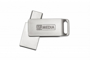 16GB USB3.2 MyMedia (by Verbatim) MyDual USB Drive Metal casing, USB A + USB-C, Strong metal housing with swivel, Reversible connector (Read 80 MByte/s, Write 30 MByte/s) thumbnav 4