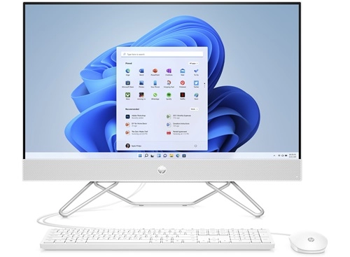 All-in-One PC - 27" HP AiO 27-cb1005ci 27" FHD IPS Non-Touch, AMD Ryzen 5 5625U, RAM 16GB (2x8GB) DDR4, 512Gb M.2 PCIe NVMe SSD, AMD Integrated Graphics, CR, HD Cam, WLAN RT ac 2x2 +BT 5, HDMI, LAN, Wired Keyboard and Mouse 225, FreeDos, Starry White. photo 1