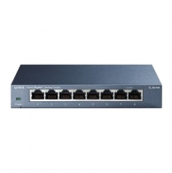 TP-LINK TL-SG108  8-port Gigabit Switch, Black, 8 10/100/1000M RJ45 ports, steel case, QoS, IGMP Snooping thumbnav 1