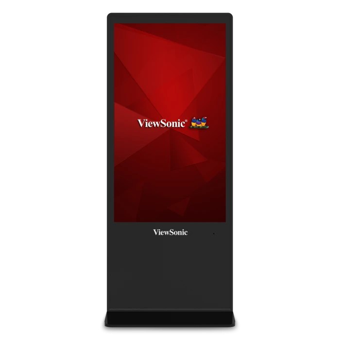 ViewSonic EP5542, Digital ePoster Kiosk, 55” (3840x2160), Portrait Mode Only, 16/7, 400nits, 1300:1, 2GB RAM / 16GB Storage, HDMI x 3, DisplayPort, LAN (RJ-45), USB-A x 3, Audio Line-in/Out, Android OS, Speakers 2 x 10W, Black photo 1 ViewSonic EP5542, Digital ePoster Kiosk, 55” (3840x2160), Portrait Mode Only, 16/7, 400nits, 1300:1, 2GB RAM / 16GB Storage, HDMI x 3, DisplayPort, LAN (RJ-45), USB-A x 3, Audio Line-in/Out, Android OS, Speakers 2 x 10W, Black photo 1