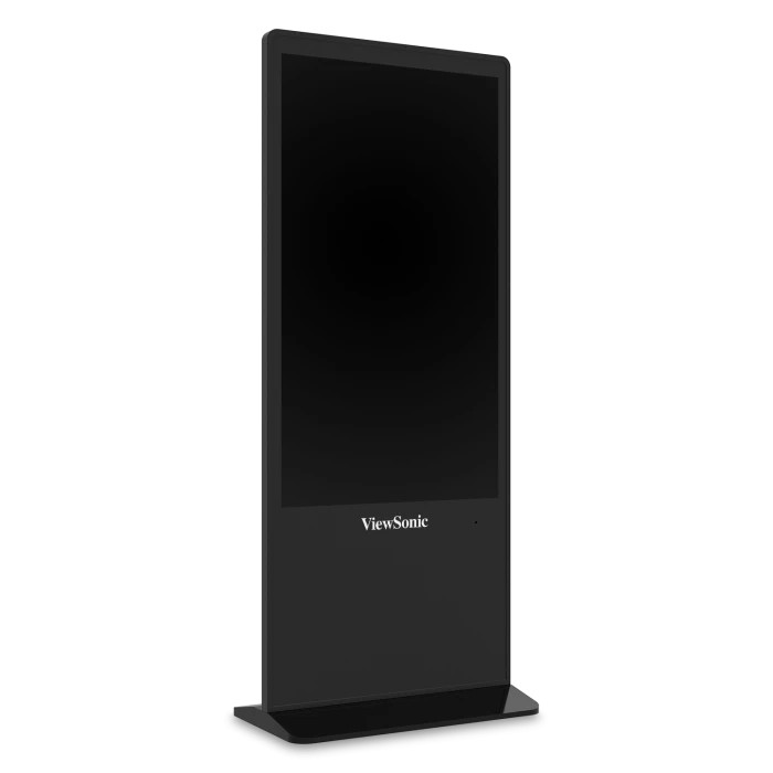 ViewSonic EP5542, Digital ePoster Kiosk, 55” (3840x2160), Portrait Mode Only, 16/7, 400nits, 1300:1, 2GB RAM / 16GB Storage, HDMI x 3, DisplayPort, LAN (RJ-45), USB-A x 3, Audio Line-in/Out, Android OS, Speakers 2 x 10W, Black photo 2