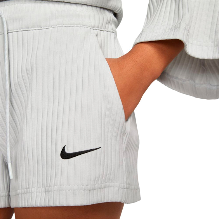 Шорты Nike W NSW RIB JRSY SHORT L Серый Женский photo 3