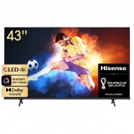 43" LED TV Hisense 43E7HQ, QLED Black (3840x2160 UHD Quantum Dot Display, SMART TV (VIDAA OS), 3 x HDMI2.0, 2 x USB, Wi-Fi (2.4GHz+5GHz), DVB-T/T2/C/S2, Speakers 2 x 7W Dolby Audio, VESA 200x300, 9.2 Kg) 