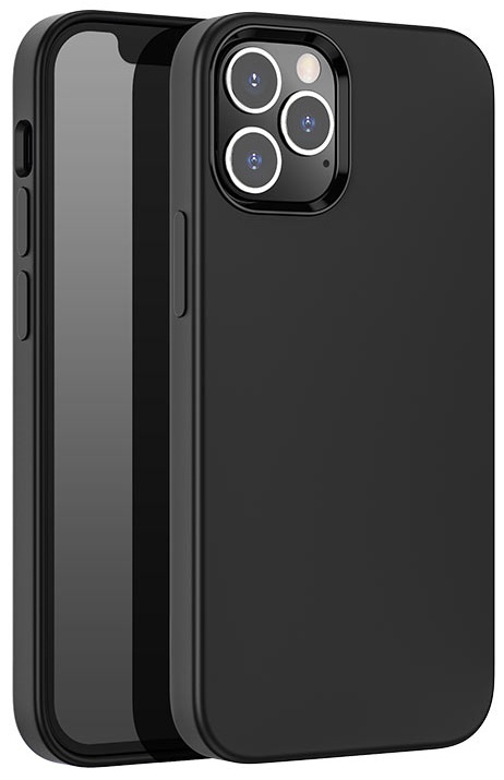 Case  HOCO Pure series for Apple iPhone 13, Black, Liquid silicone material, Skin-friendly feel, Outdoor-grade shock-proof, Anti-drop, Anti-fingerprint photo 1