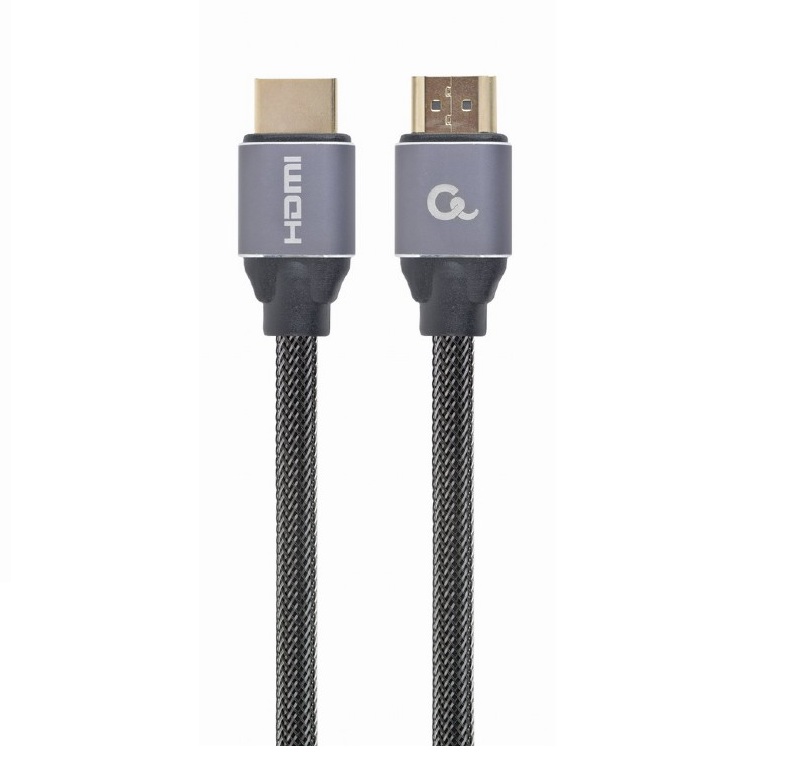 Cable HDMI 2.0 CCBP-HDMI-2M, Premium series 2 m, High speed  with Ethernet, Supports 4K UHD resolution at 60Hz, Nylon, Gold plated connectors, Copper AWG30 photo 1