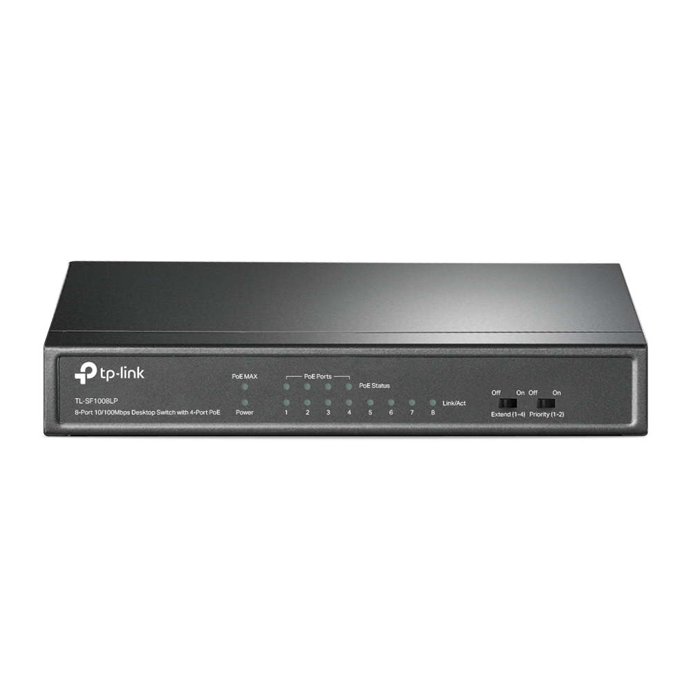 PoE Коммутатор TP-LINK TL-SF1008LP / 8 port / 100Mb / RJ45 / steel case photo 1