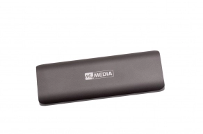 M.2 External SSD 128GB  MyMedia (by Verbatim) External SSD USB3.2 Gen 2, Sequential Read/Write: up to 520/400 MB/s, Light, Sleek space grey aluminium design, Ultra-compact aluminum housing 