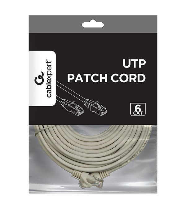 UTP Cat6 Patch cord, 10 m, Grey photo 2