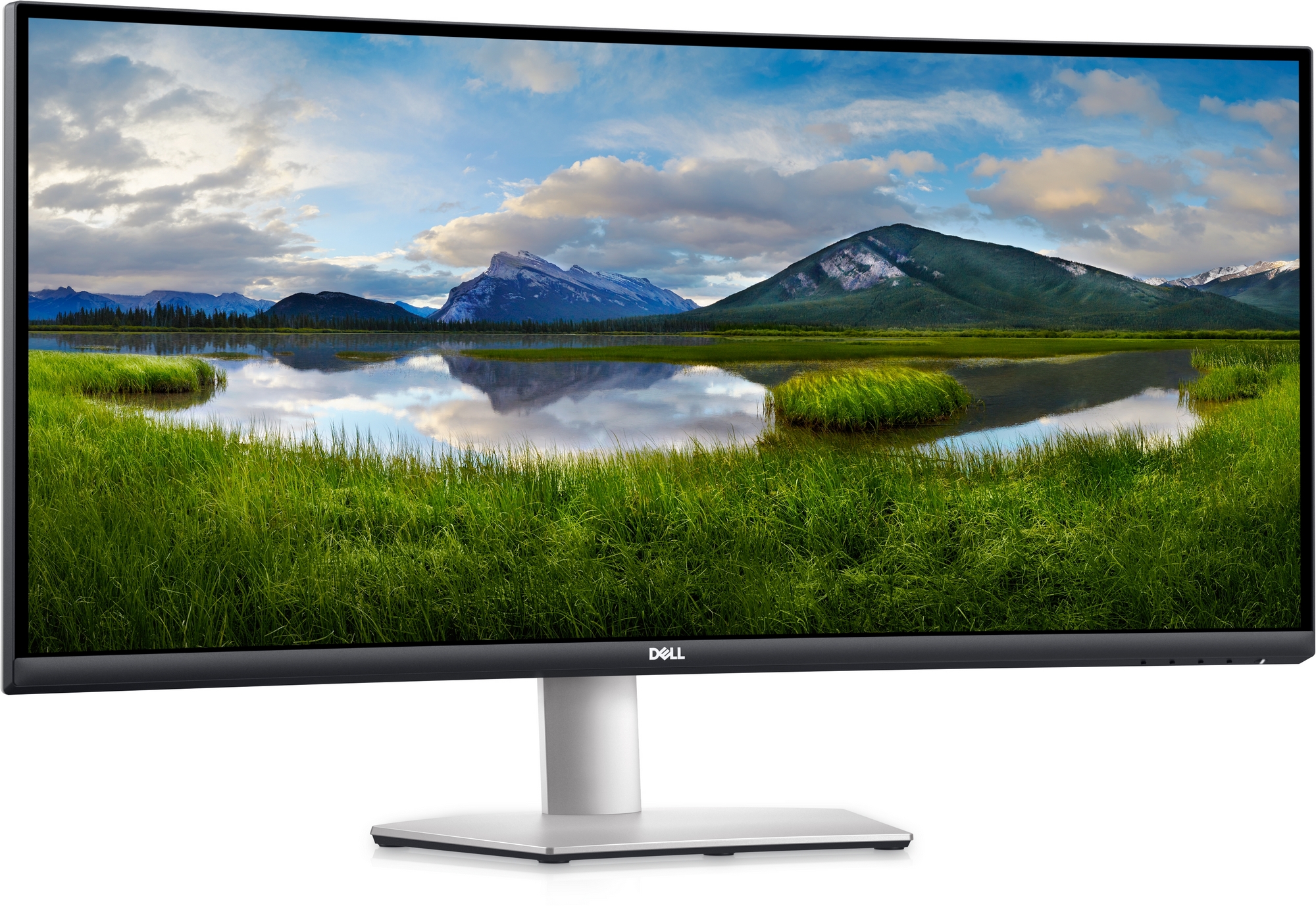 34.0" DELL VA LED S3422DW Curved Silver/Black (4ms, 21:9, 300M:1, 300cd, 3440 x 1440, 178°/178°, HDMI2.0 x 2, DisplayPort, Refresh Rate 100Hz, AMD FreeSync, Curvature 1800R, USB Hub: 2 x USB3.0, Speakers 2 x 5W, Audio Line out, Height Adjustment, VESA ) photo 1