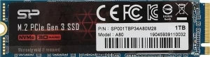 M.2 NVMe SSD Silicon Power A80/ 1.0TB/ PCIe3.0 x4 / NVMe1.3/ M2 Type 2280 