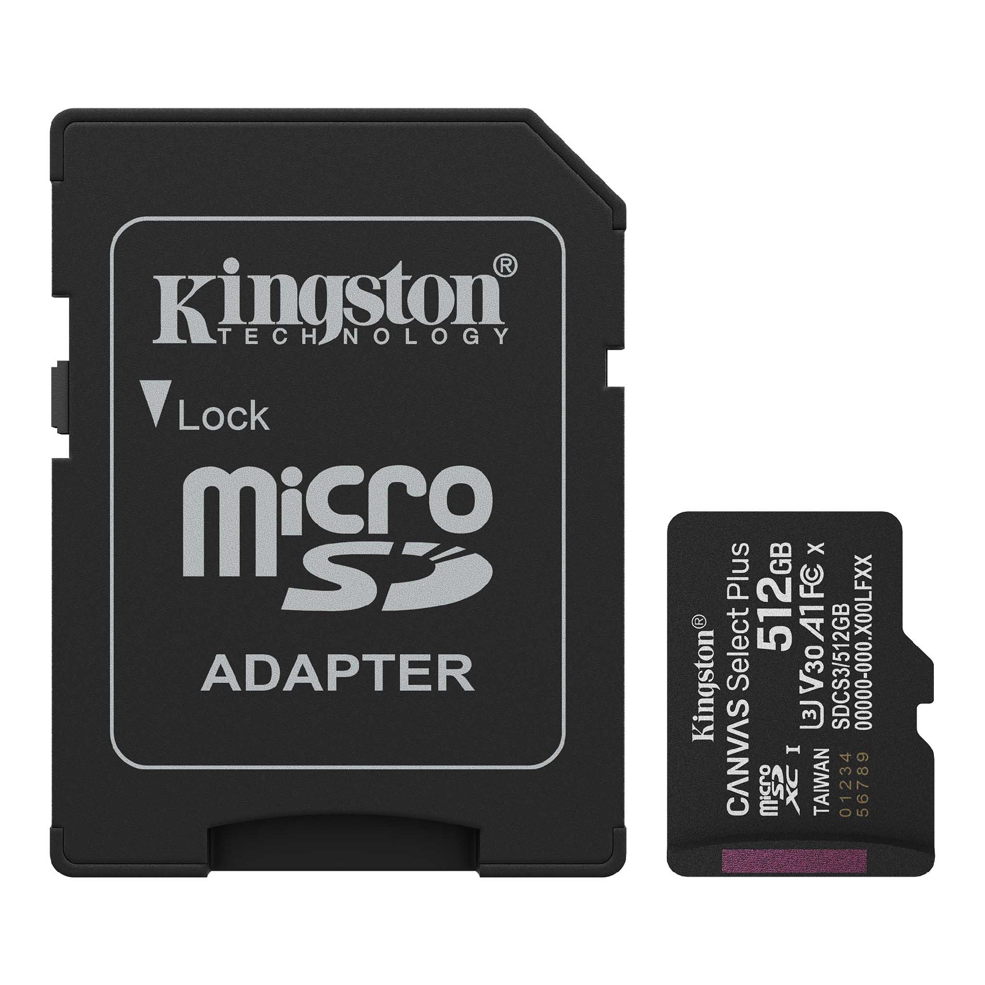 Card de memorie microSD  512GB Kingston Canvas Select Plus, 150MB/s + SD adapter photo 3