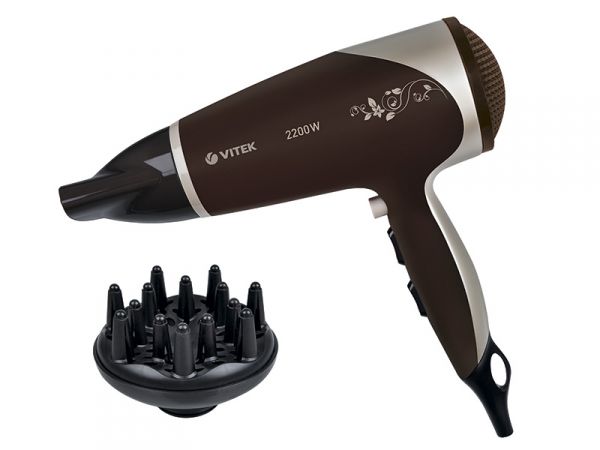 Фен Vitek VT-2327 2200W Коричневый photo 2