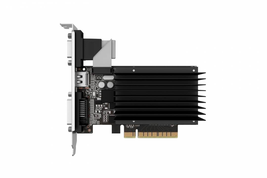 Palit GeForce GT710 2GB DDR3 64Bit 954/1600Mhz VGA, DVI, HDMI, Passive Cooling, Retail photo 1
