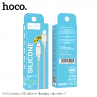 Cablu Type-C la Lightning HOCO “X101 Assistant” / 1m / Silicone / 27W / Gray thumbnav 3
