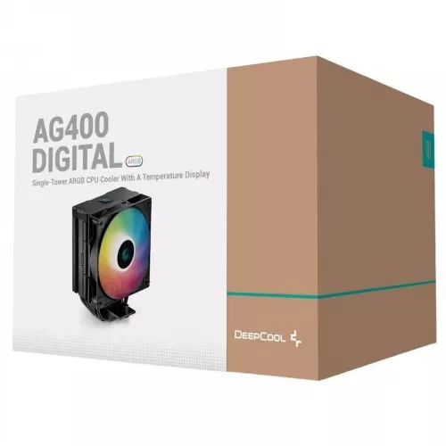 Cooler DEEPCOOL AG400 DIGITAL BK ARGB/ Universal/ 220W/ 500~2100rpm/ <31.6dBA/ 75.89CFM/ Black photo 9
